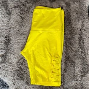 Yellow biker shorts